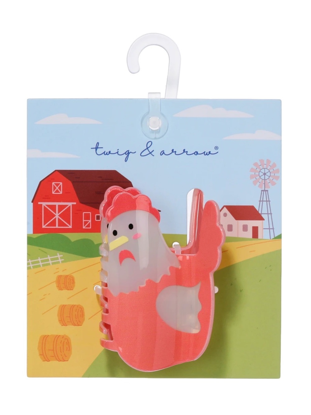 Twig & Arrow Chicken Large Hair Claw Clip. NWT